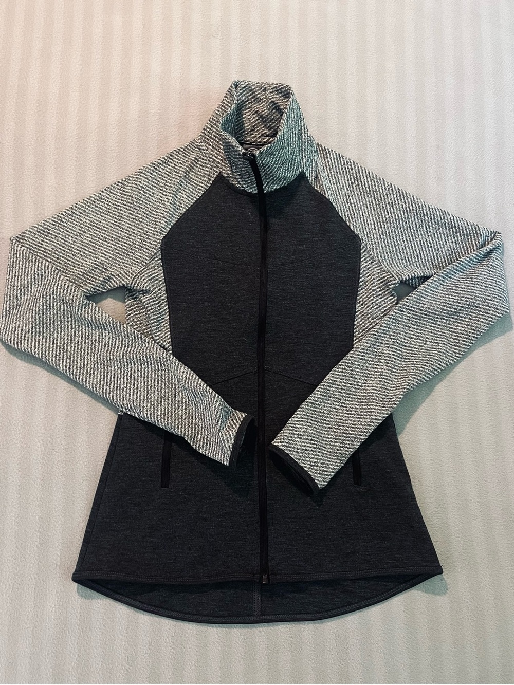 Champion Two-Tone Gray Full-Zip Utility Jacket